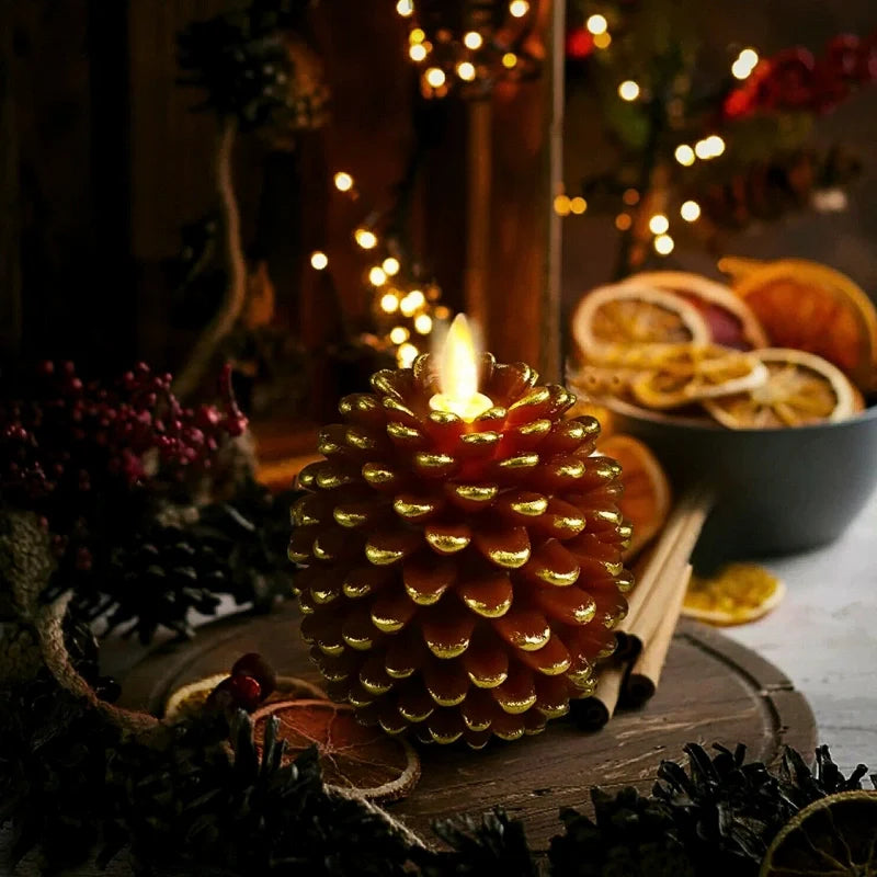 ForestHearth™ Lilin kon pine tanpa api