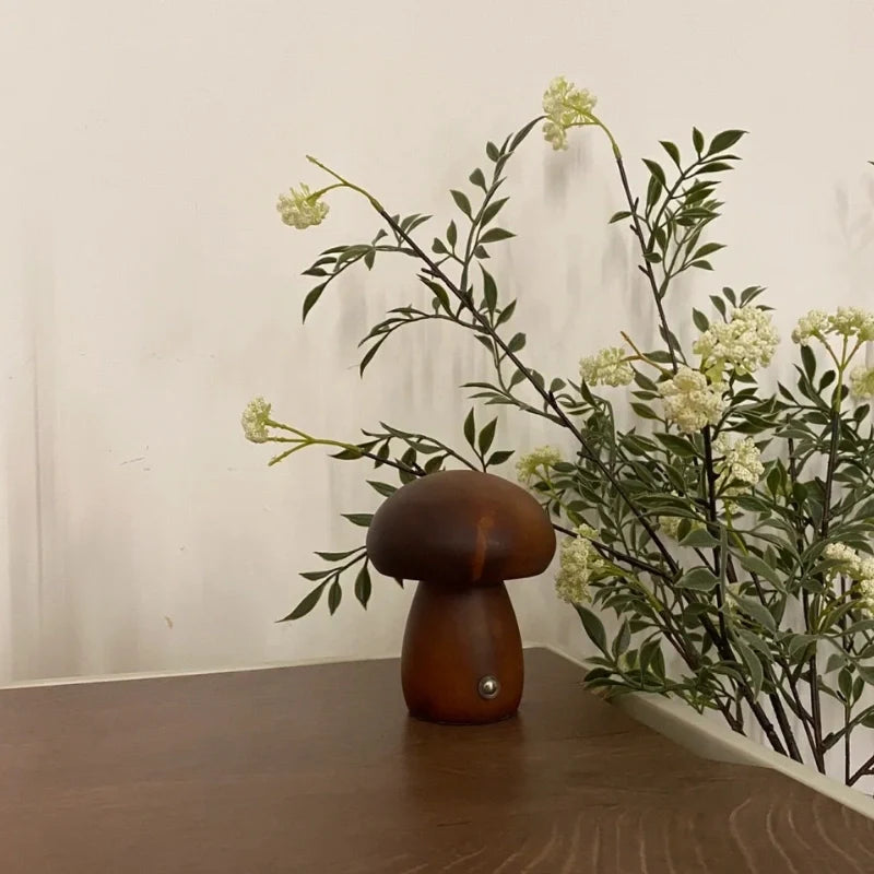 Lumishroom™ Lampu meja kayu