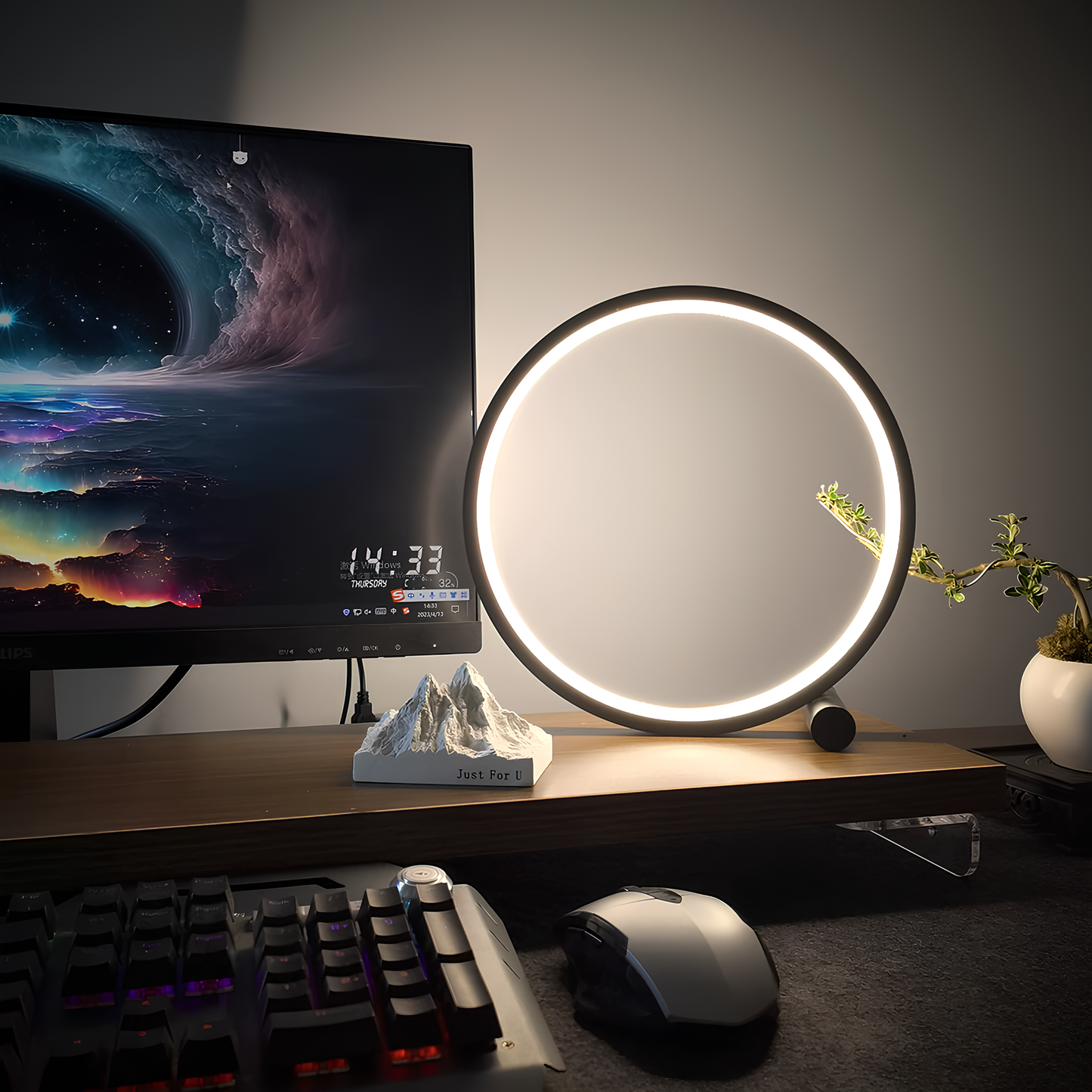 Lampu Meja Malam Halo