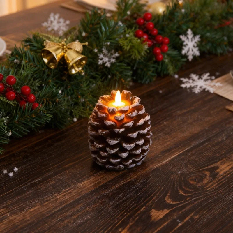 ForestHearth™ Lilin kon pine tanpa api