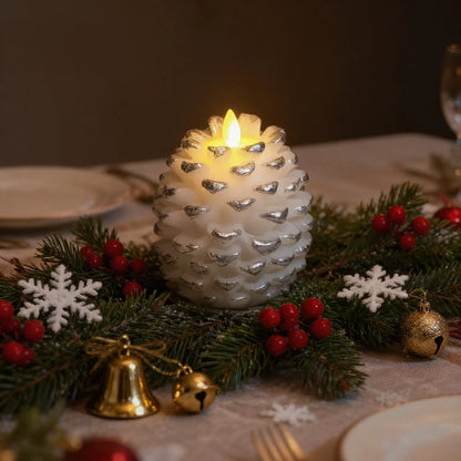 ForestHearth™ Velas de pinha sem chama