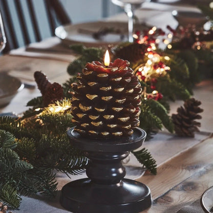 ForestHearth™ Velas de pinha sem chama