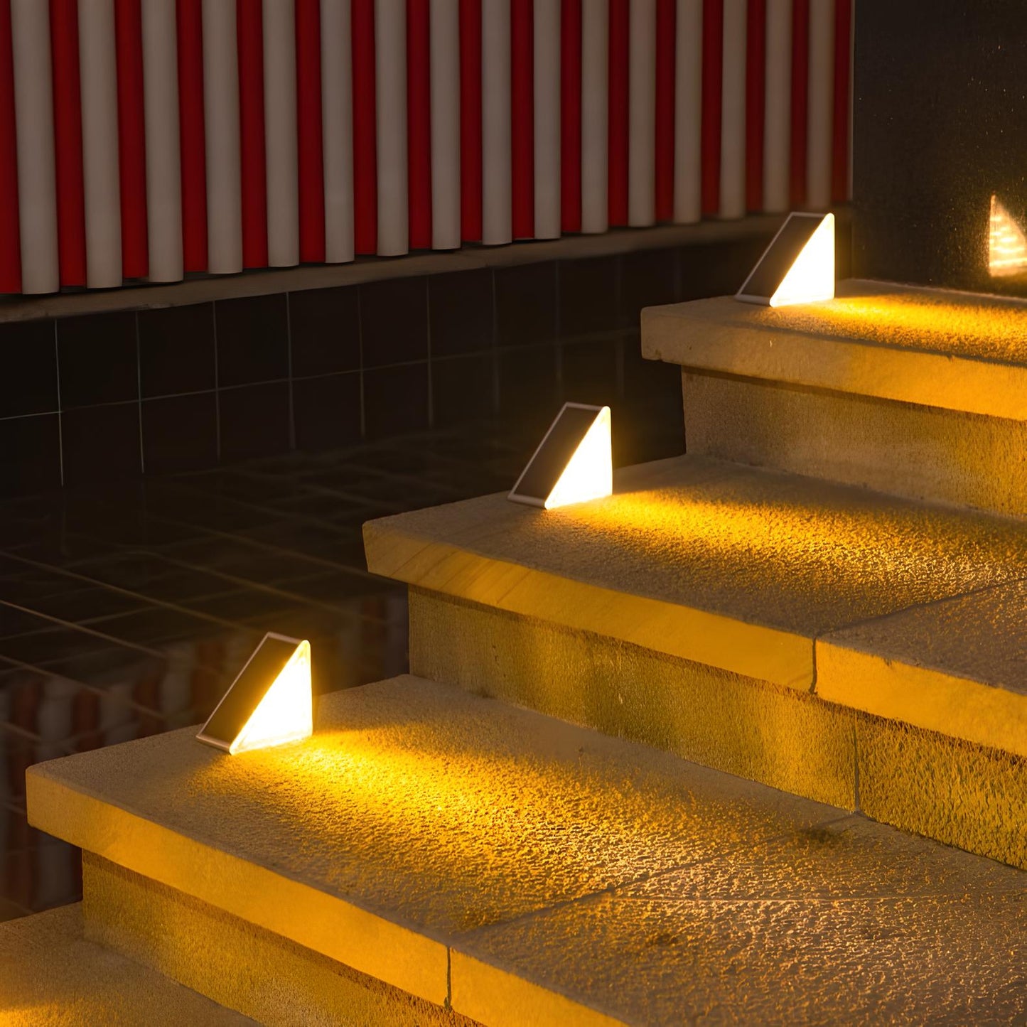 Solar Powered Stair Lights