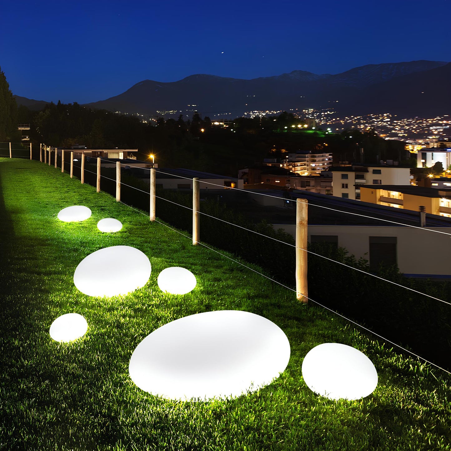 Kopfsteinpflaster Gartenlicht