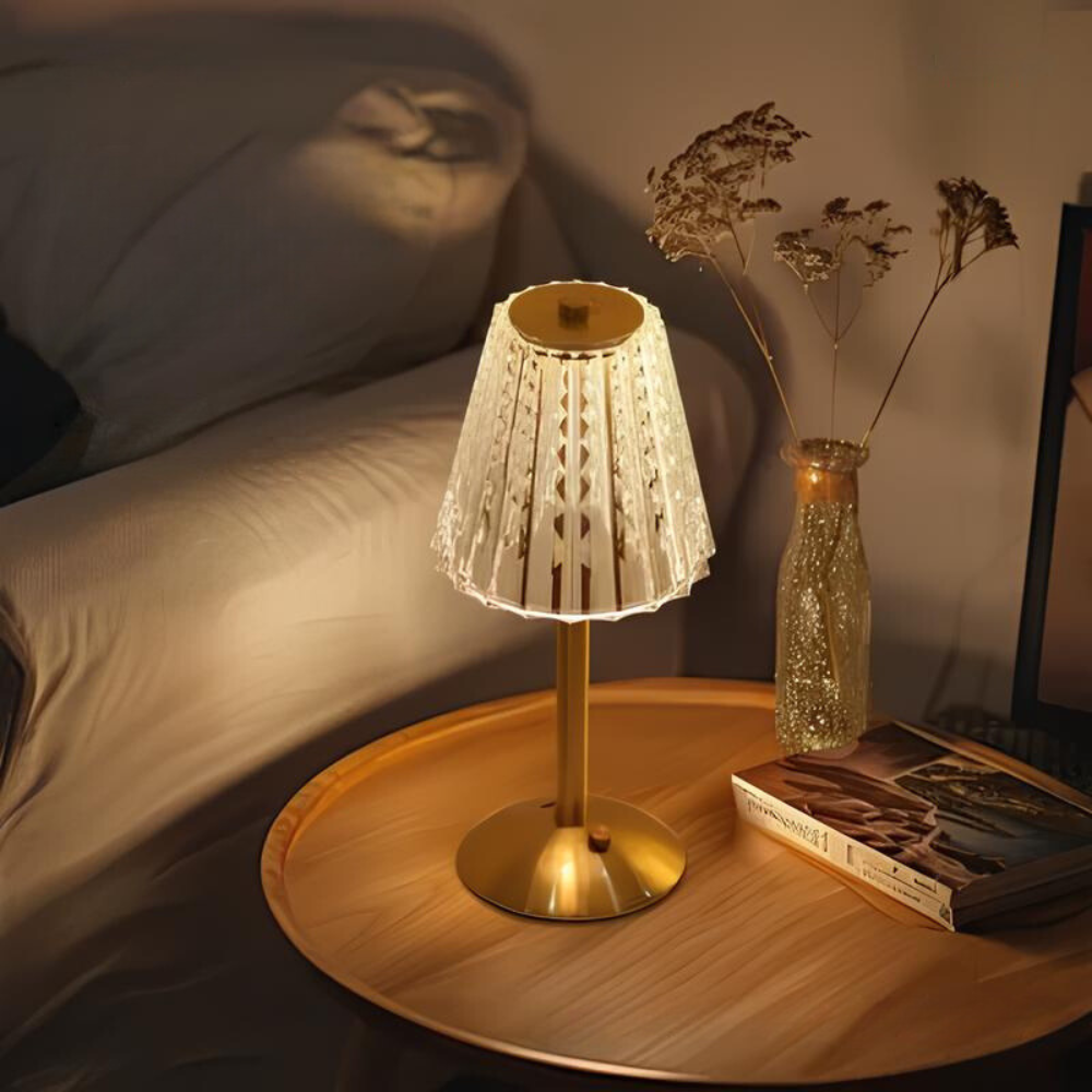 Golden Crystal Table Lamp