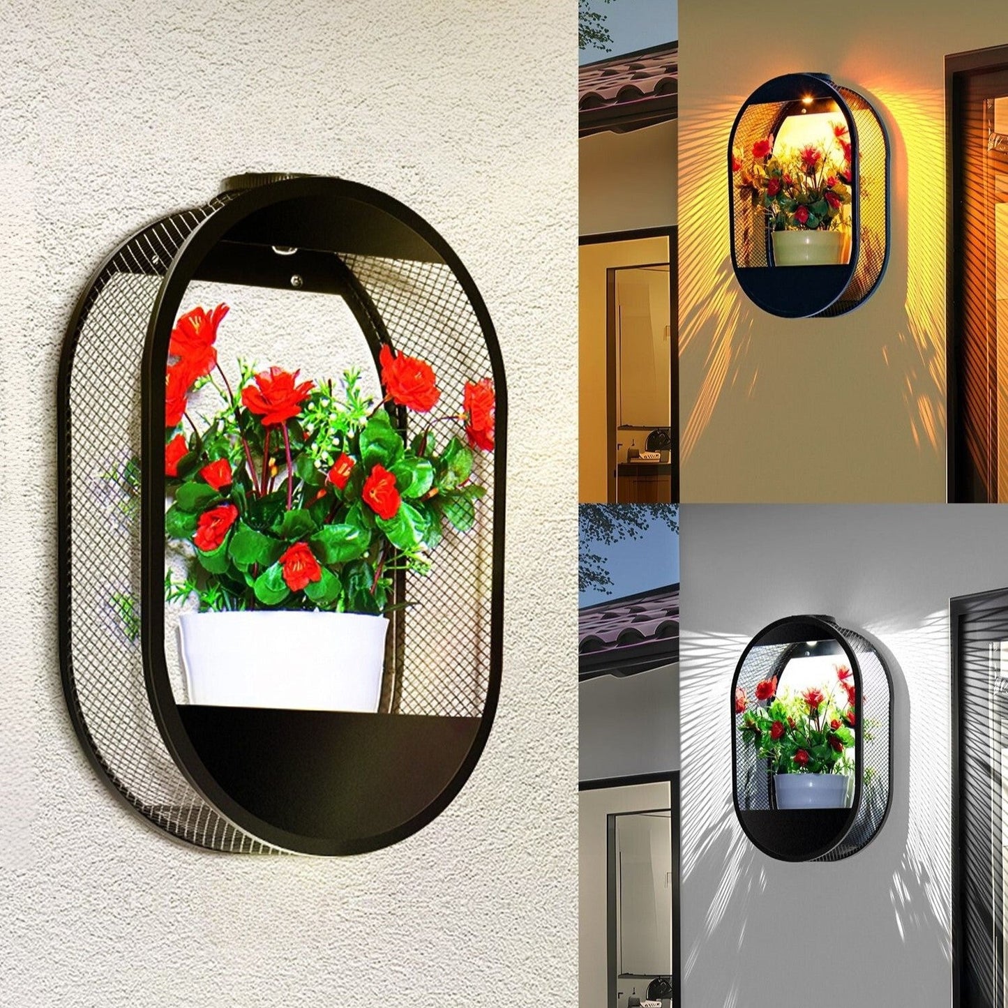 Solar Powered Wall Pot Light