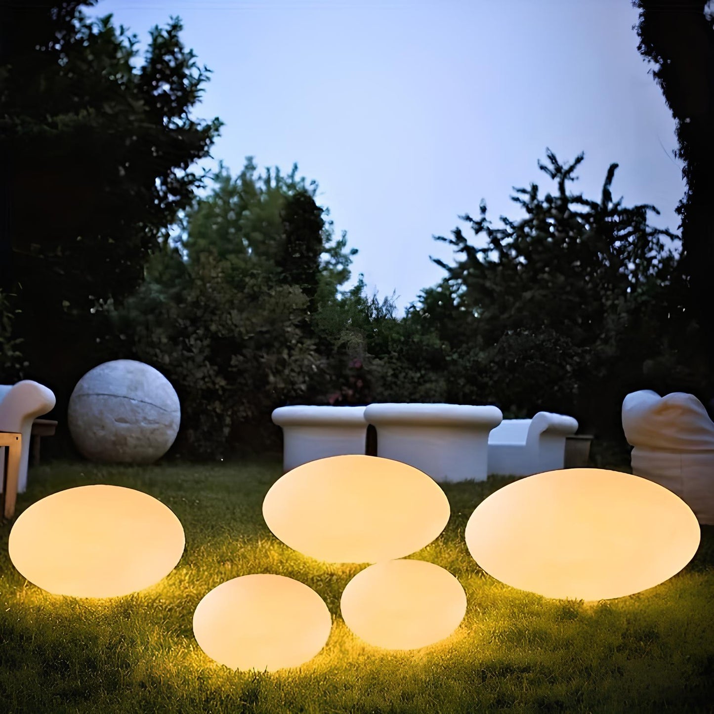 Kopfsteinpflaster Gartenlicht