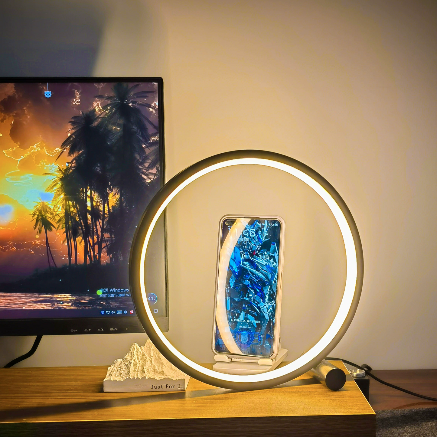 Lampu Meja Malam Halo
